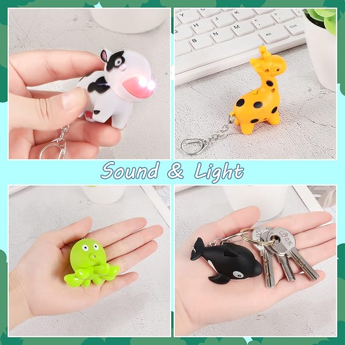 6 Pieces Nurse Flashlight Pediatric Nurse Flashlight Keychain Animal Flashlight Puppy Keychain Tiger Flamingo Sloth Dinosaur Cat Flashlight Keychain Pen Lights for Nurses Badge Reel
