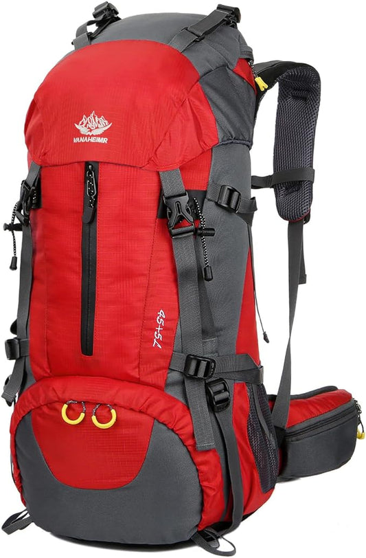WoneNice 50L(45+5) Waterproof Hiking Backpack - Outdoor Sport Daypack with Rain Cover