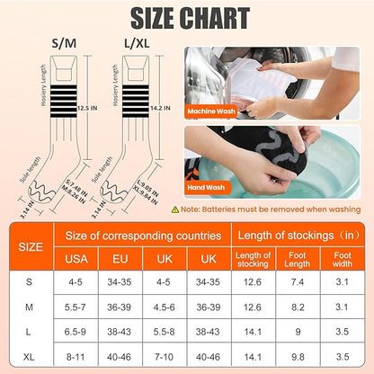 Heated Socks, Rechargeable Heated Socks for Men Women, Battery Powered Foot Warmer with APP Control for Winter Hunting Skiing Camping Hiking