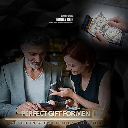 Birthday Gifts for Dad from Daughter,Wife,Son,Kids-Fathers Day Best Gifts for Men Personalized Gifts for Him PaPa Who Wants Nothing Basket for StepDad,Husband,Uncle,Grandpa Slim Wallet