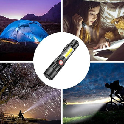 LED Tactical Flashlight, Magnetic Flashlight, 2000 Lumens Super Bright Flash Light with COB Work Light, Waterproof, 4 Modes, Pocket LED Flashlights for Outdoor Camping Emergency