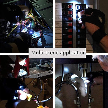 Mylivell LED Flashlight Gloves Stocking Stuffers Christmas Birthday Gifts for Men Dad Father Boyfriend Husband, Unique Cool Gadgets Tools for Repairing Fishing Camping for Him Who Have Everything