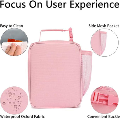 Lunch Box for Kids Boys Girls Men Women, Insulated Small Soft Cooler Lunch Bag Kit for School Work Picnic Travel - Reusable Portable lunchbox,Rainbow Heart