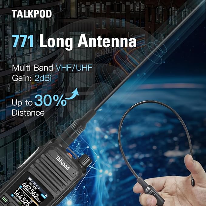 A36Plus Max Ham Radio Handheld, Airband Receiving and Scanning, Dual Band Long Range Two Way Radios with 3200mAh Rechargeable Battery, 1.44 inch Color Screen-2Pack (Black)