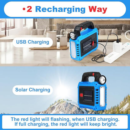 Lantern Camping Essentials Accessories Gear Solar Lights, LED Flashlight for Power Outages, Rechargeable Tent Lights for Emergency, Hurricane, Survival Kits, Operated Lamp