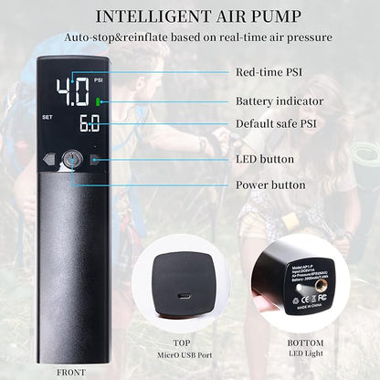 Portable Shower,5 Gallons/20L Camping Shower Bag with Electric Air Pump,Water Level Window,Solar Shower with Hot Water,Adjustable Nozzle,Camp Shower for Beach Hiking Outdoor Camping Trip
