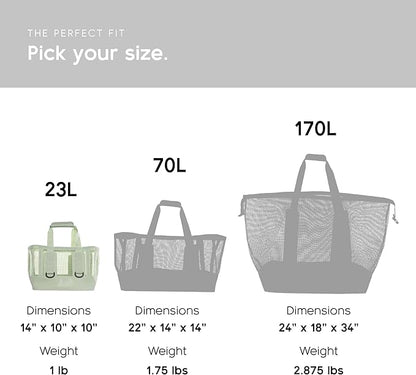 MISSION Boat Gear CASSI Heavy-Duty Outdoor Tote and Waterproof Marine-Grade Mesh Boat Bags