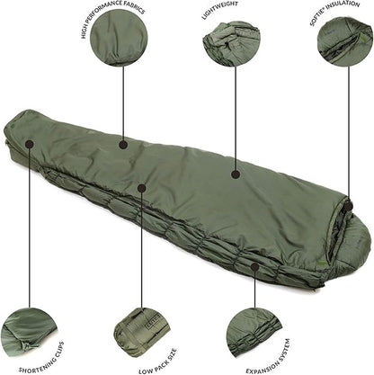 Snugpak Softie Elite 1 Sleeping Bag, 47 Degree, Expanda Panel System for Extra Space