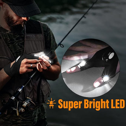 Gifts for Men Dad Boyfriend Husband Him Fathers Day Birthday, LED Flashlight Gloves, Hands Free Finger Lights Cool Gadgets for Repairing Fishing Grilling Camping, Unique Men Gift