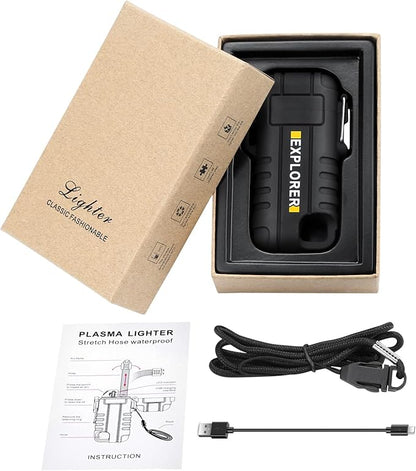 360 Flex Electric Lighter - USB Rechargeable Arc Lighter with Windproof Plasma Flame, Flexible Neck Grill Lighter, Waterproof Candle Lighter for Aromatherapy Camping BBQ -Survival Tactical Gear