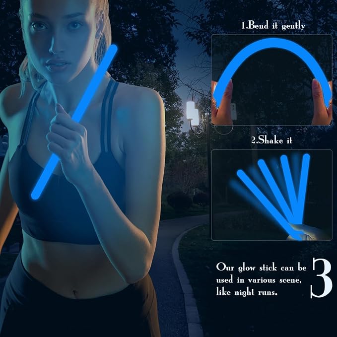 12 PCS 14 Inch Industry Grade Glow Sticks Bulk Emergency Jumbo Light Sticks Glow in The Dark Bright Large Glow Sticks for Camping,Hiking,Hurricane, Earthquake, Survival Kit Accessories