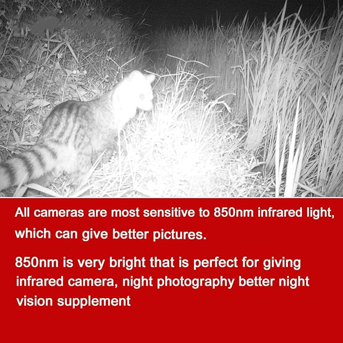 850nm Infrared Light Flashlight Long Range Zoomable Handheld IR Illuminator Work with Night Vision Gear for Nighttime Hunting Photography Camping