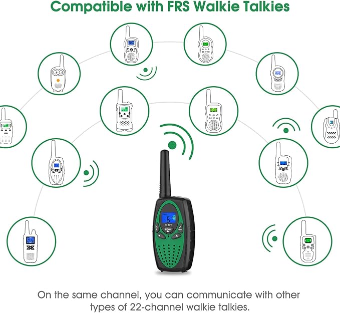 M880 Walkie Talkies for Adults (Green 2 Pack)