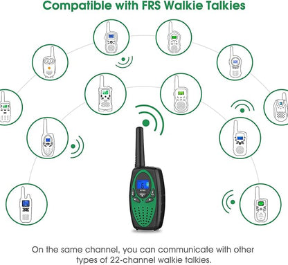 M880 Walkie Talkies for Adults (Green 2 Pack)