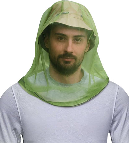 HENNCHEE Mosquito Suits for Adults, Mesh Net Bug Jacket Pant Suit, Outdoor Full Body Protection Mosquito Proof Clothing