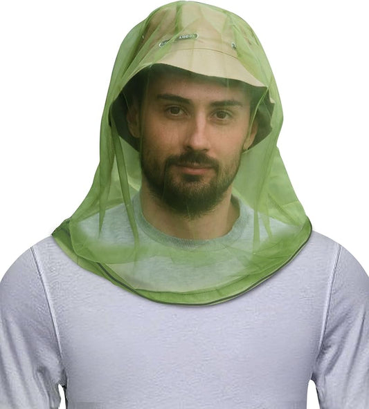 HENNCHEE Mosquito Suits for Adults, Mesh Net Bug Jacket Pant Suit, Outdoor Full Body Protection Mosquito Proof Clothing