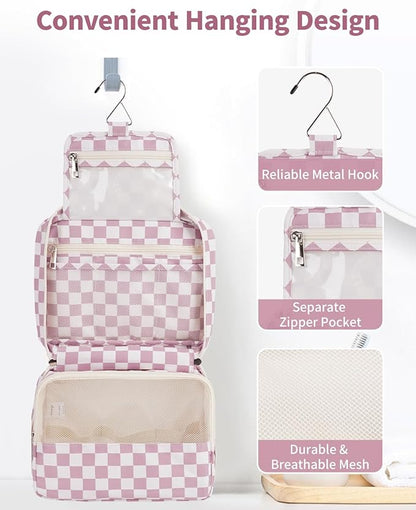 Narwey Hanging Travel Toiletry Bag Cosmetic Make up Organizer for Women and Girls Waterproof