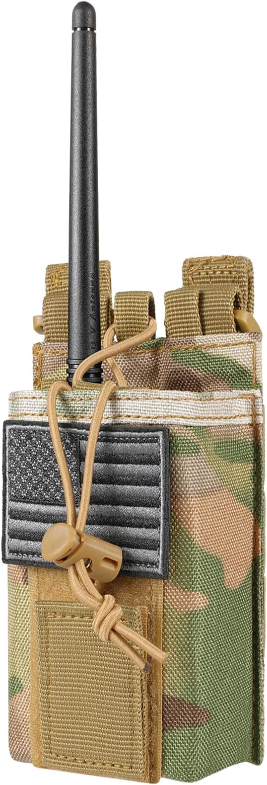 FRTKK Tactical Radio Holder Radio Holster Molle Radio Pouch Universal Radio Case Military Heavy Duty Radio Bag for Police Firefighter Two Ways Walkie Talkies Vest
