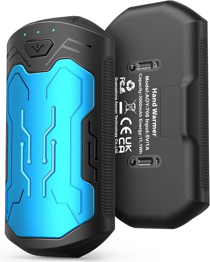 Hand Warmers Rechargeable 2 Pack, ROFWIZ 6000mAh Electric Portable Pocket Heater, are Great Warm Gifts for Women, Men, Heat Therapy, Raynauds, Outdoors, Hunting, Golf, Camping Gear
