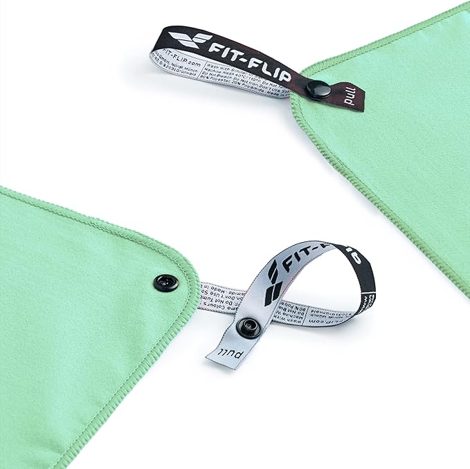 Fit-Flip Travel Towel - Compact & Ultra Soft Microfiber Camping Towel - Quick Dry Towel - Super Absorbent & Lightweight for Sports, Beach, Gym, Backpacking, Hiking and Yoga