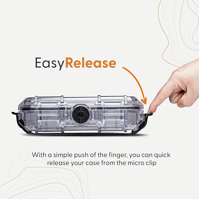 Evergreen X Seahorse Micro Clip/Wall Mount Bracket System Compatible with Seahorse 56 Micro Cases/Permanent or Non-Permanent Mount Options/Easy Access/Quick Release System (Micro Clip)