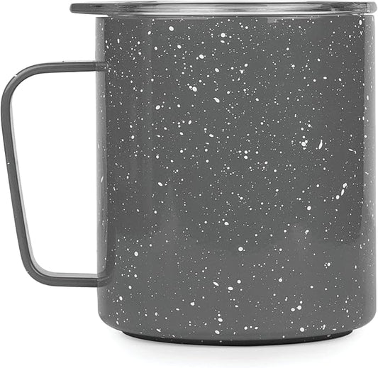 MiiR, Camp Cup, Vacuum Insulated, Stainless Steel with Slide Lid, BPA Free, Gray, 12 Fluid Ounces