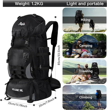 90L Large Camping Hiking Backpack,Trekking backpack,Waterproof Molle Rucksack Backpack,Sport Backpack