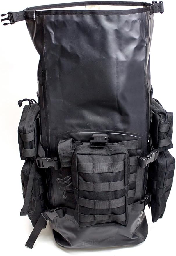 Mission Darkness Dry Shield Faraday Backpack 40L // Waterproof Tactical Bag with MOLLE Webbing and Removable Packs // Signal Blocking Anti-tracking Data Privacy EMP Shield for Electronics