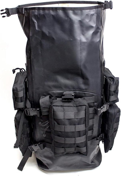 Mission Darkness Dry Shield Faraday Backpack 40L // Waterproof Tactical Bag with MOLLE Webbing and Removable Packs // Signal Blocking Anti-tracking Data Privacy EMP Shield for Electronics