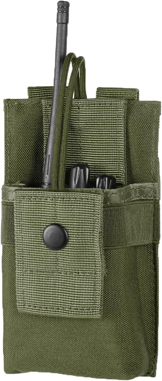 FRTKK Tactical Radio Holder Radio Holster Molle Radio Pouch Universal Radio Case Military Heavy Duty Radio Bag for Police Firefighter Two Ways Walkie Talkies Vest