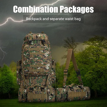 King'sGuard 100L Camping Hiking Backpack Molle Rucksack Military Camping Backpacking Daypack