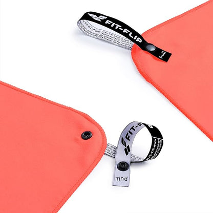 Fit-Flip Travel Towel - Compact & Ultra Soft Microfiber Camping Towel - Quick Dry Towel - Super Absorbent & Lightweight for Sports, Beach, Gym, Backpacking, Hiking and Yoga