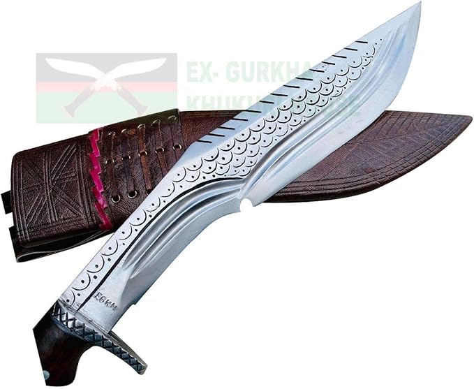 Genuine Kukri Double Edge Dragon Spine 12 inch Full Tang Khukuri - Handmade By Ex Army Khukuri House in Nepal.