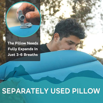 Clostnature Self Inflating Sleeping Pad for Camping - 1.5/2/3 inch Camping Pad, Lightweight Inflatable Sleeping Mat for Backpacking, Compact Ultralight Foam Camping Air Mattress for Tent, Hammock