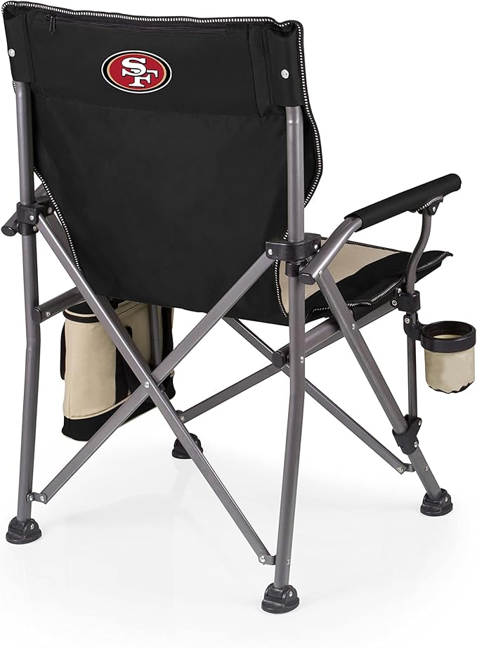PICNIC TIME NFL Outlander Folding Camping Cooler, Heavy Duty Beach Chair