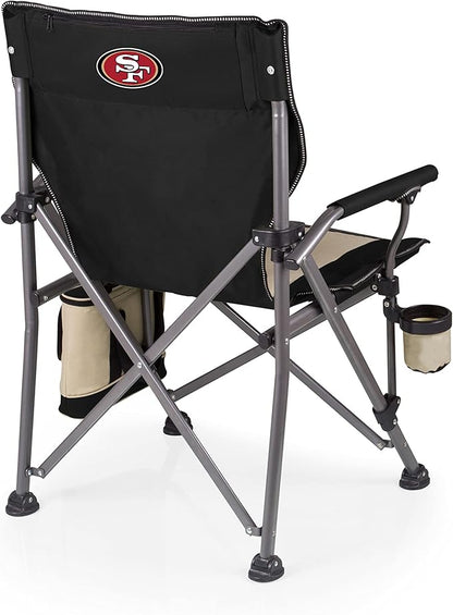 PICNIC TIME NFL Outlander Folding Camping Cooler, Heavy Duty Beach Chair