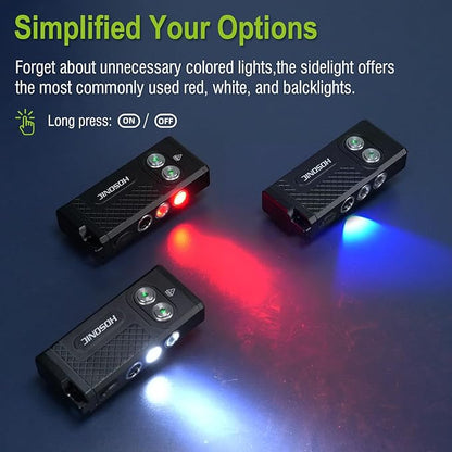 D16 Small Flashlights Powerful 2060 Lumen, 365nm UV Flashlight Rechargeable, Mini LED Super Bright Flash Light with Pocket Clip, Magnetic, 10 Modes EDC for Home Camping Emergencies