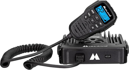Midland - MXT575 MicroMobile® - 50 Watt GMRS Radio - Two-Way Radio - NOAA Weather Scan & Alert - 15 High Power GMRS Channels - Fully Integrated Control Mic