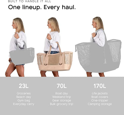 MISSION Boat Gear CASSI Heavy-Duty Outdoor Tote and Waterproof Marine-Grade Mesh Boat Bags