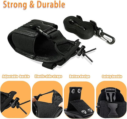 4 Pack Radio Holster, Levowin MOLLE Radio Pouch, Radio Holder with Anti Sway Strap for Radio Strap, Walkie Talkie Holster for Police Firefighter Two Way Radio Search Rescue Essentials