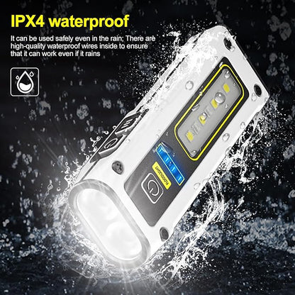 WINDFIRE Small Flashlight USB Rechargeable LED Work Light Super Bright, with COB SideLight 7 Modes Mini Magnetic Flashlights, for Car Repair Fishing Camping Reading Dog Walking