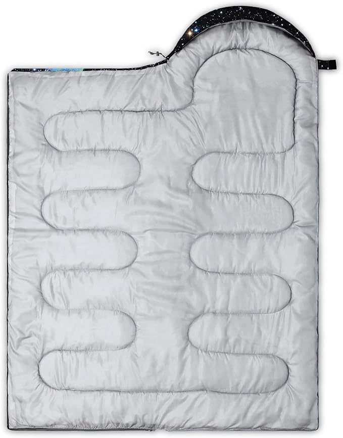 Kids Sleeping Bag for Boys Girls,Rocket Astronaut Moon Print-Lightweight Warm Portable Outdoor Indoor-Waterproof Cold Weather Resistant Sleeping Bag for Camping Hiking