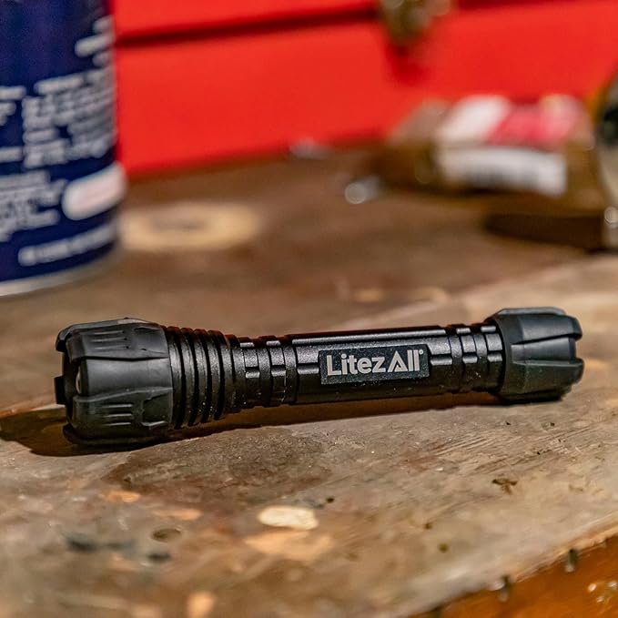 LitezAll 24921-6/12 Nearly Invincible 300 Lumen Tactical Flashlight
