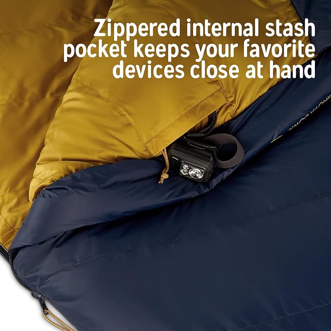 Kelty Supernova Down Sleeping Bag, Compact + Lightweight, Roomy Shape for All Body Types and Sleep Positions, Recycled Shell Fabrics