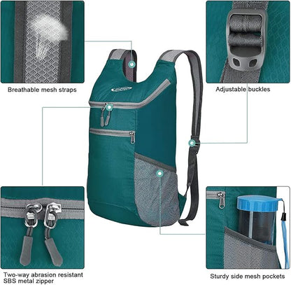 G4Free Lightweight Packable Hiking Backpack for Men Women Small Hiking Daypacks Foldable Shoulder Pack Casual Outdoor Bag 11L
