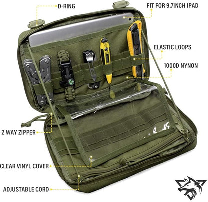 WYNEX Tactical Admin Molle Pouch, Medical EDC EMT Utility Bag Shell Design Attachment Pouches 1000D Nylon Hiking Belt Bags