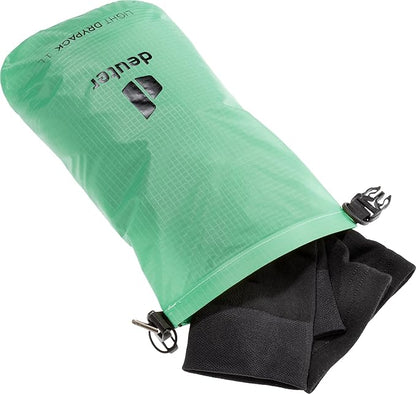 Deuter Light Drypack 1, Water-Resistant 1-Liter Ripstop Roll-Top Dry Pack Sack Keeps Gear Dry for Hiking, Trekking, Camping & Kayaking - Spearmint