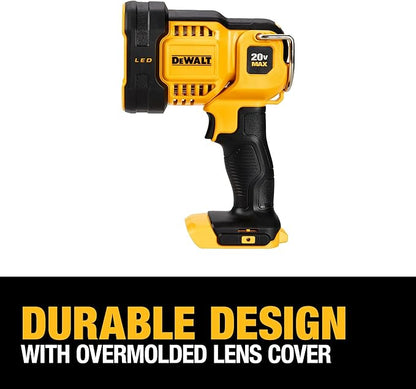 DEWALT 20V MAX LED Work Light, Handheld Spotlight with 508 Yard Distance, Pivoting Head, 1500 Lumens, Cordless, Battery Not Included (DCL043)