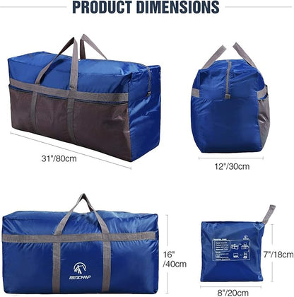 REDCAMP Foldable Travel Bag, Large Sports Bag, 75L/96L/100L, Lightweight Waterproof Tote Bag