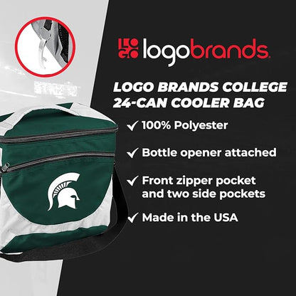 Logo Brands NCAA Unisex Adult 24-Can Cooler with Bottle Opener and Front Dry Storage Pocket, One Size, Multicolor